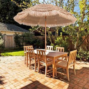 Sombrilla Tiki de 7.2 pies con Techo de Paja para Patio, Playa y Jardín, con Base - Product Image 2