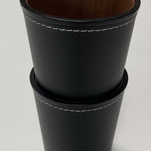 Promotion : Gobelet à dés en cuir PU avec support en velours noir et marron – Accessoires de bar et KTV pour divertissement - Product Image 2
