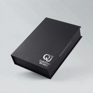 Boîte d'expédition pliable en carton ondulé avec logo imprimé personnalisé, matériaux recyclés, chaussettes pour homme, emballage en papier noir - Product Image 3