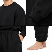Combinaison en polaire pour homme à taille élastique, coupe ample, manches longues, en tissu polaire doux, chaude et idéale pour l'extérieur
