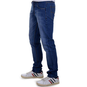 Jeans formels pour hommes de couleur unie ultime. Pantalon en denim 100% coton, lavé, respirant, coupe droite, vente en gros, qualité OEM, export - Product Image 3