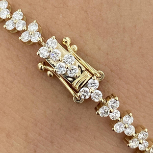 Bracelet en diamant cultivé en laboratoire certifié IGI, or massif 10K 14K 18K, or jaune, or blanc, or rose, bijoux éthiques et durables pour femmes - Product Image 1