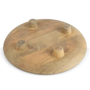 Bandeja de Servir Cuadrada Moderna de Madera FAIZA CRAFT con Asas, Patrón Horizontal, Tema Natural, para Mesa de Comedor, Decorativa, Ramadán - Product Image 6