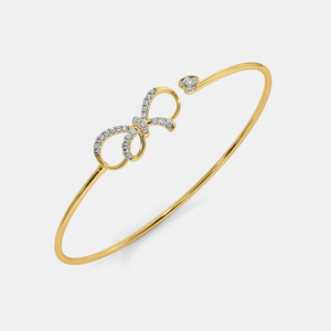 Elegante Brazalete de Oro con Lazo de Cinta y Diamante Cultivado en Laboratorio - Product Image 2