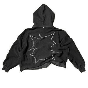 Sweat-shirt à capuche surdimensionné pour homme, personnalisé, hiver, délavé à l'acide, streetwear, en molleton de coton vieilli, OEM, grammage lourd, vente en gros - Product Image 4