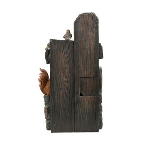 Fontana d'Acqua a Due Livelli per Esterni con Design di Animali del Bosco, 38,1x35,8x67 cm, con Luce e Pompa, Elemento Decorativo - Product Image 4