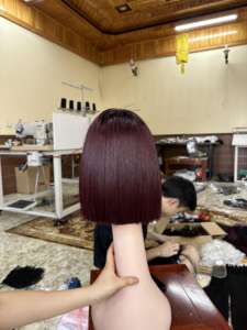 Paquetes de cabello humano de color burdeos Venta al por mayor Paquetes de cabello liso alineados con cutícula virgen Paquetes de cabello humano rojo 99J de color - Product Image 6