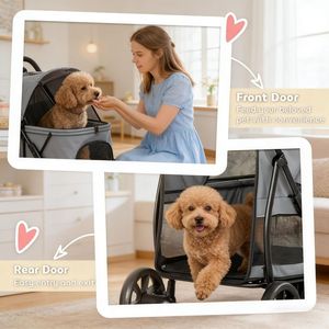 Passeggino per Cani Premium, Trasportino per Animali Domestici per Viaggi Comodi con il Tuo Amico Peloso - Product Image 3