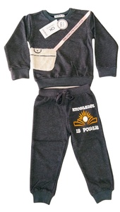 Ensemble sweat à capuche et pantalon dégradé pour garçons et filles Sweat-shirt et pantalon d'hiver confortables Vêtements imprimés - Product Image 4