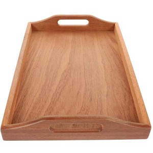 Bandeja Cuadrada de Madera de Mango de 33 cm x 22 cm, de un Solo Nivel, Apta para Lavavajillas, Diseño Moderno, Acabado Pulido, Vajilla - Product Image 5