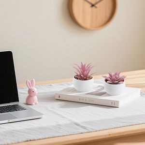 Set of 6 Small Artificial Pink Succulents with Pots for Girls' Room Decor Office Desk Accessories Women's Space-Fake Plants - Product Image 3