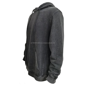 Sweat à capuche en molleton délavé de qualité supérieure, design exclusif, confortable pour l'hiver - Product Image 5