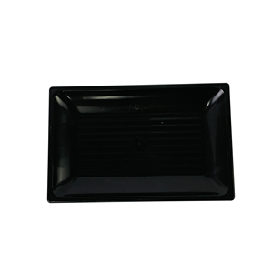 Bandeja Rectangular Negra de Plástico para Alimentos con Borde Rojo para Servir Sushi y Ensaladas, Material CPET - Product Image 6