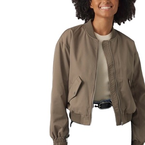 Women's 100% High Quality Breathable Anti-wrinkle Finished Worsted Bomber Jacket Cotton Filling Quick Dry Detachable <b>Hat</b> Winter - Product Image 5