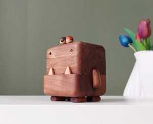 Figurine de robot en bois à collectionner, jouet décoratif fait main, pièce d'art pour l'affichage sur étagère et la décoration de la pièce, pour le dessus de table du salon - Product Image 2