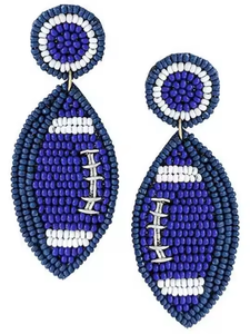 Pendientes colgantes con bordado a mano, cuentas de semillas y pedrería para fiestas, de MD HANDICRAFTS - Product Image 2
