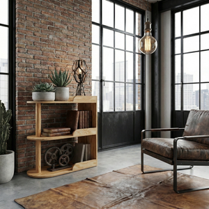 Mini Librero de 3 Niveles, Diseño Moderno e Informal, Madera Contrachapada de Pino Americano, Resistente - Product Image 2