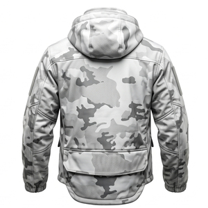 Veste de chasse camouflage coupe-vent et imperméable personnalisée avec logo, doublure polaire softshell en nylon, parka tactique d'extérieur pour homme - Product Image 3
