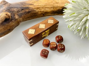 Wooden Dice Set Classic Material Dice Set Hot Selling Wooden Dice for Using Sports Storage <b>Box</b> Polished Wood Rectangle Shape use - Product Image 4