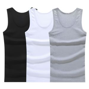 Summer Stylish Plain Tank Top for Men Casual Fitness Singlet Workout Muscle Bodybuilding Vintage Style Blank Wash Vest - Product Image 1