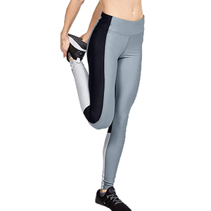 High Quality Custom Made Breathable Women's Mid Waist Solid Color Yoga <b>Leggings</b> Elastic Waist Quick Dry Eco-Friendly Full Length - Product Image 6