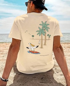Camiseta de Manga Corta para Hombre, 100% Algodón, Ecológica, Transpirable, de Secado Rápido, 200g, Jersey, Corte Regular, Cuello Redondo, Informal - Product Image 1