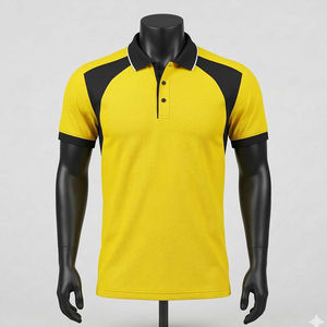 Chemise unisexe d'été à manches courtes en coton tricoté, imprimée sur mesure, anti-plis, respirante, élégante, avec col et poche - Product Image 1