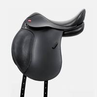 Selle d'endurance en cuir anglaise avec arceau en bois, modèle écologique CTI-DS-001, conçue pour la pratique du dressage compétitif