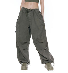 Pantalones Cargo para Mujer con Bolsillos, Pantalones Holgados de Cintura Alta, Pantalones Casuales para Mujer, Pantalones de Moda Urbana - Product Image 6