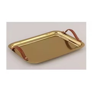 ถาดเสิร์ฟตกแต่งสแตนเลส จานโลหะสำหรับเสิร์ฟอาหาร - Product Image 5