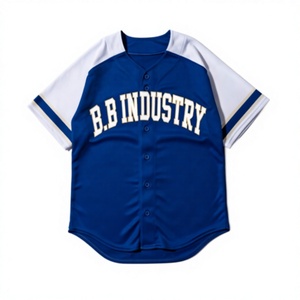 Navy Blue White Red Raglan Baseball Jersey with Team Name & Number Personalized Full Uniform Set - Product Image 5
