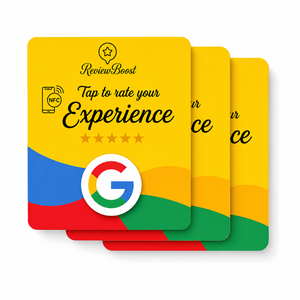 บัตรรีวิว Google Review Card แบบ NFC ของ ReviewBoost พร้อมชิป NTAG213 ขนาดเล็ก สำหรับร้านอาหาร ใช้สำหรับประเมินประสบการณ์ทางธุรกิจ - Product Image 1