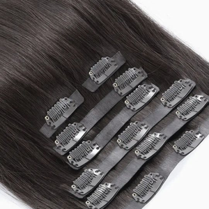 100% Indian Hair Virgin <b>Clip</b>-In <b>Extensions</b> Premium Natural Look Hair <b>Extensions</b> - Product Image 5