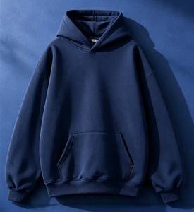 เสื้อฮู้ดผู้ชายสีดำ ดีไซน์เรียบง่าย ผ้าฝ้ายเฟรนช์เทอร์รี่ ทรงหลวม ใส่ได้ในฤดูใบไม้ผลิ เป็นมิตรต่อสิ่งแวดล้อม - Product Image 1