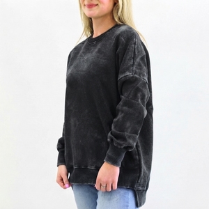 Sudadera Clásica para Mujer con Lavado Ácido, Ropa Casual de Alta Calidad con Servicio OEM, Fabricación Directa de Fábrica - Product Image 2