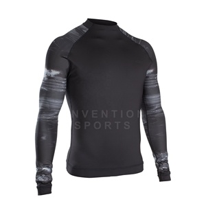 Chemise de protection contre les éruptions cutanées à manches longues pour hommes, couche de base de compression, vêtements athlétiques de gymnastique MMA BJJ - Product Image 6