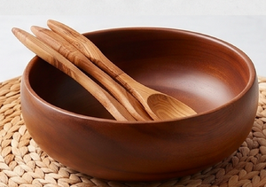 Ensemble de couverts en bois de qualité supérieure, manches simples, faits à la main, en bois massif, idéal pour les hôtels, les restaurants, la restauration, les plats et les desserts. - Product Image 4