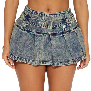 Trendy Light Wash Exposed Button Fly Midi Denim Skirt for Women Wholesale Rate Mid Waist Women Denim Skirt Women Casual Wear - Product Image 1