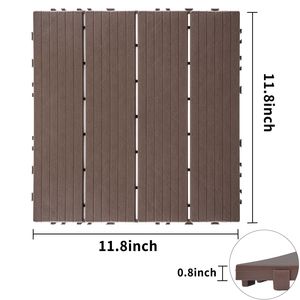 Baldosas de Plástico Encajables para Exteriores, Resistentes al Agua, 11.8''x11.8'' (Paquete de 44), Aptas para Todo Tipo de Clima, para Patio, Jardín, Piscina - Product Image 2