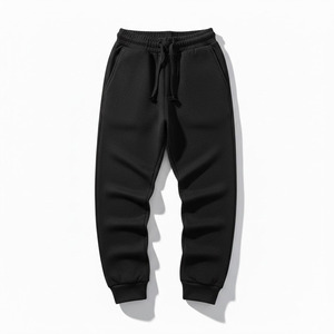 Pantalon de jogging streetwear personnalisé en mélange de coton, pour l'entraînement, vente en gros, pantalon de jogging d'hiver épais pour hommes, élastique - Product Image 3