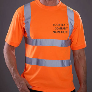 Camiseta de Alta Visibilidad Impermeable y Autoadhesiva, Ropa de Trabajo de Seguridad con Estampado Reflectante Industrial para Hombre - Product Image 1