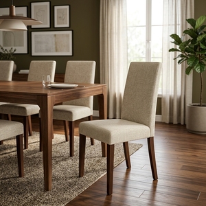 New Modern Minimalist Natural Braided Rattan <b>Dining</b> Chair Wood Eco-Friendly Kitchen Restaurant Seating Furniture Accent <b>Armchair</b> - Product Image 4