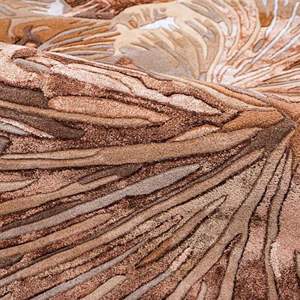 Alfombra Moderna de Lana Azul Estilo Persa, Anudada a Mano, con Patrón Floral de Pelo Cortado, Ecológica, Lavable, Antideslizante para Comodidad en la Cocina - Product Image 2