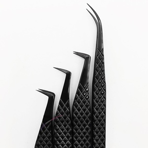 Pinzas para Pestañas con Punta de Fibra RMI, Acabado Negro Mate, Pinzas para Extensión de Pestañas de Mega Volumen Ruso, Pinzas para Pestañas con Punta de Fibra de Marca Privada - Product Image 6