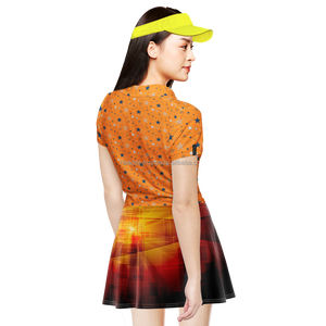 Directo de fábrica personalizado Denim Batik PANA cuello en V vestido de tenis para mujeres de secado rápido deportivo estirable Golf - Product Image 5