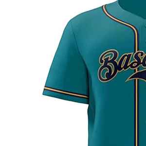 Camiseta de Béisbol de Alta Calidad 2026 OEM con Botones Completos, Impresión por Transferencia Térmica, Antibacteriana, Cuello en V, Manga Corta, para Adultos, 100% Poliéster - Product Image 5