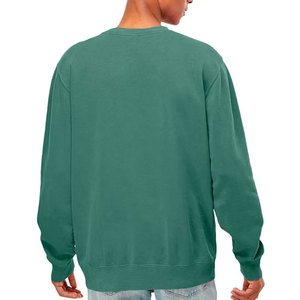 Sweat-shirt classique vintage pour homme, col rond, en coton mélangé doux, épais, pour la détente, sweat-shirt d'hiver - Product Image 4