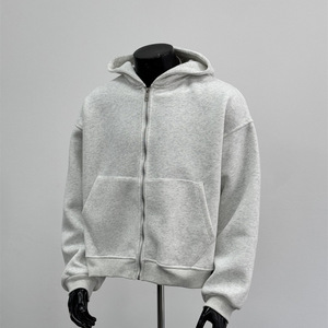 Trending Men's <b>Bag</b> Pack Hoodie Sweatshirt Regular Fit Cotton Fleece Embroidered Zipper Minimalist Solid Color Back Pocket Design - Product Image 1