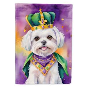 Drapeau de jardin du Roi Maltais multicolore Mardi Gras Boîte aux lettres décorative et bannière de cour de patio pour parterres de fleurs et œuvres d'art - Product Image 1