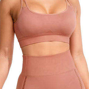<b>High</b> Support Seamless Yoga Workout <b>Top</b> Neck Racerback <b>High</b> Support Yoga Sports Bra Animal/<b>Leopard</b> <b>Print</b> Mesh Detail - Product Image 1